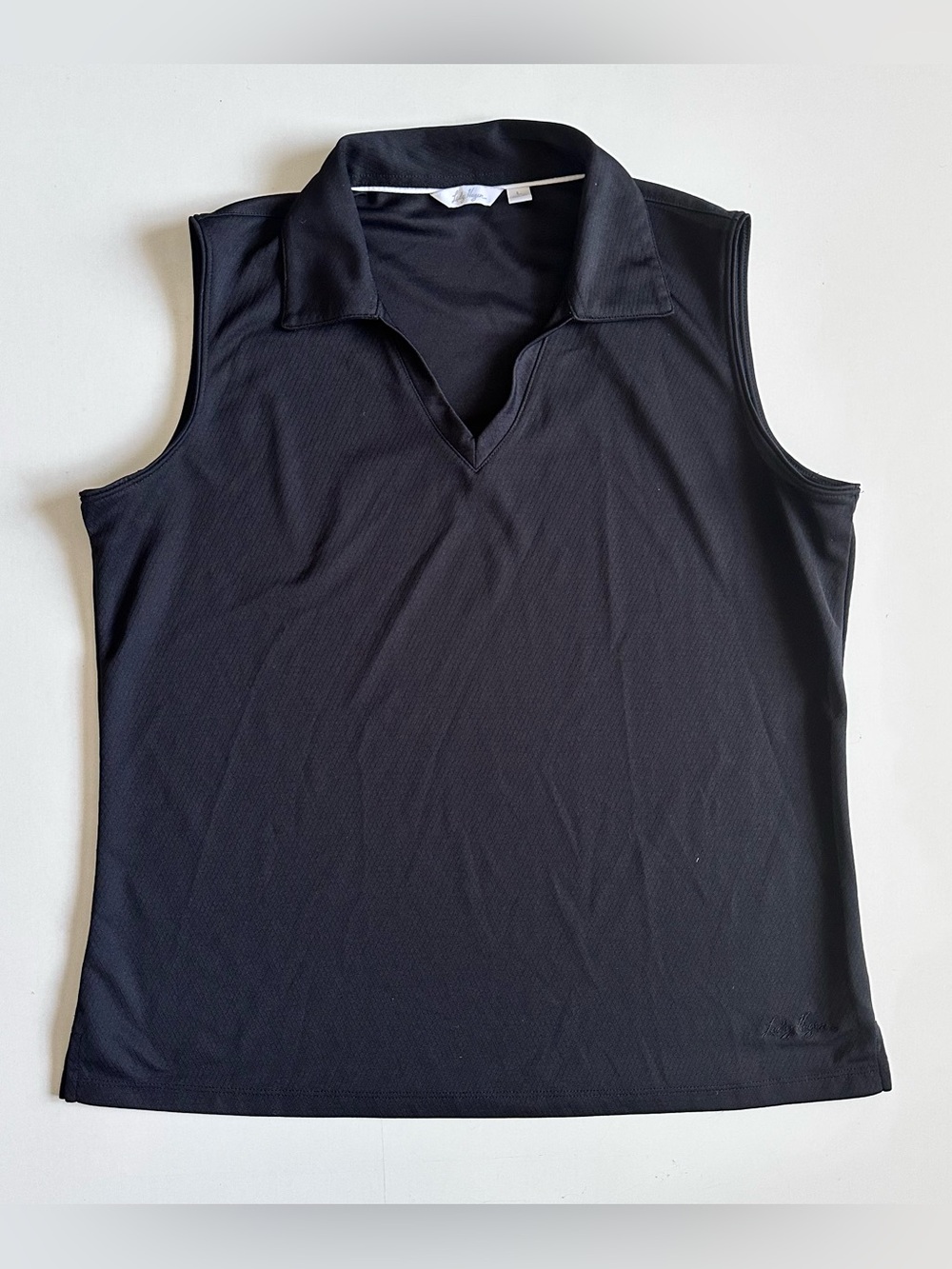 Lady Hagen Sleeveless Black Golf Polo Tank Top  Size Large